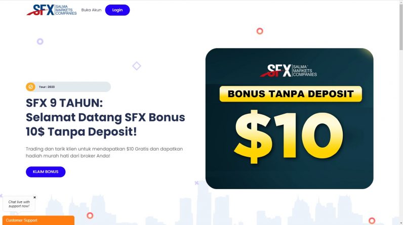 Bonus Tanpa Deposit $10 Salma Markets